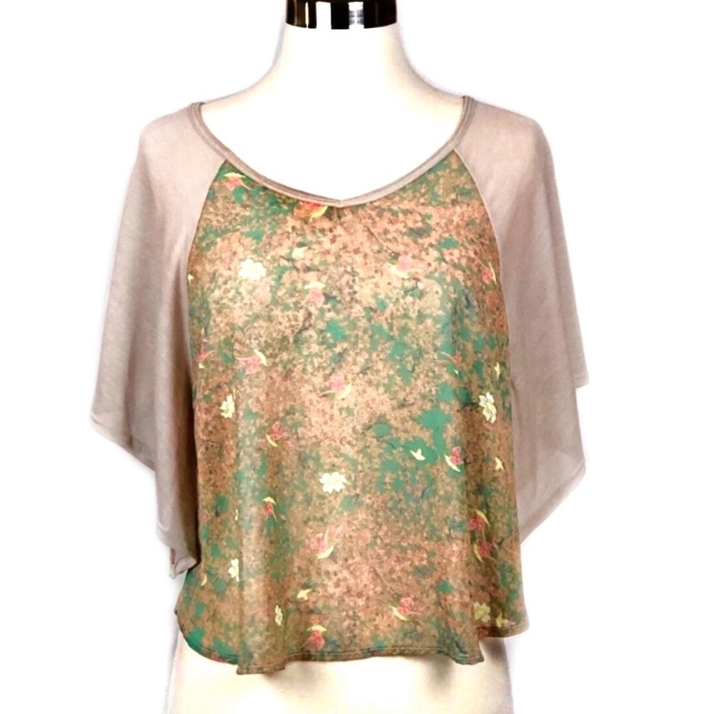 Short Sleeve Boho Print Top